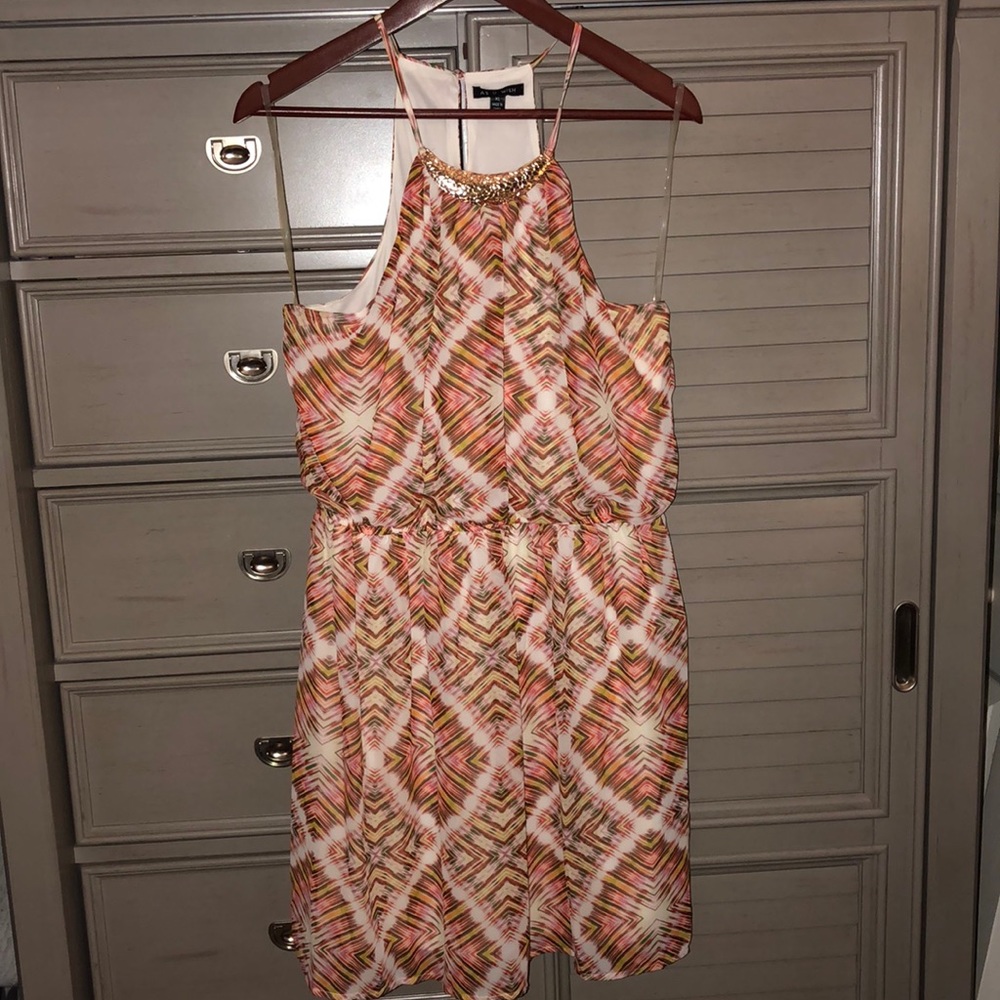 tribal like printed dress, super cute and flirty!